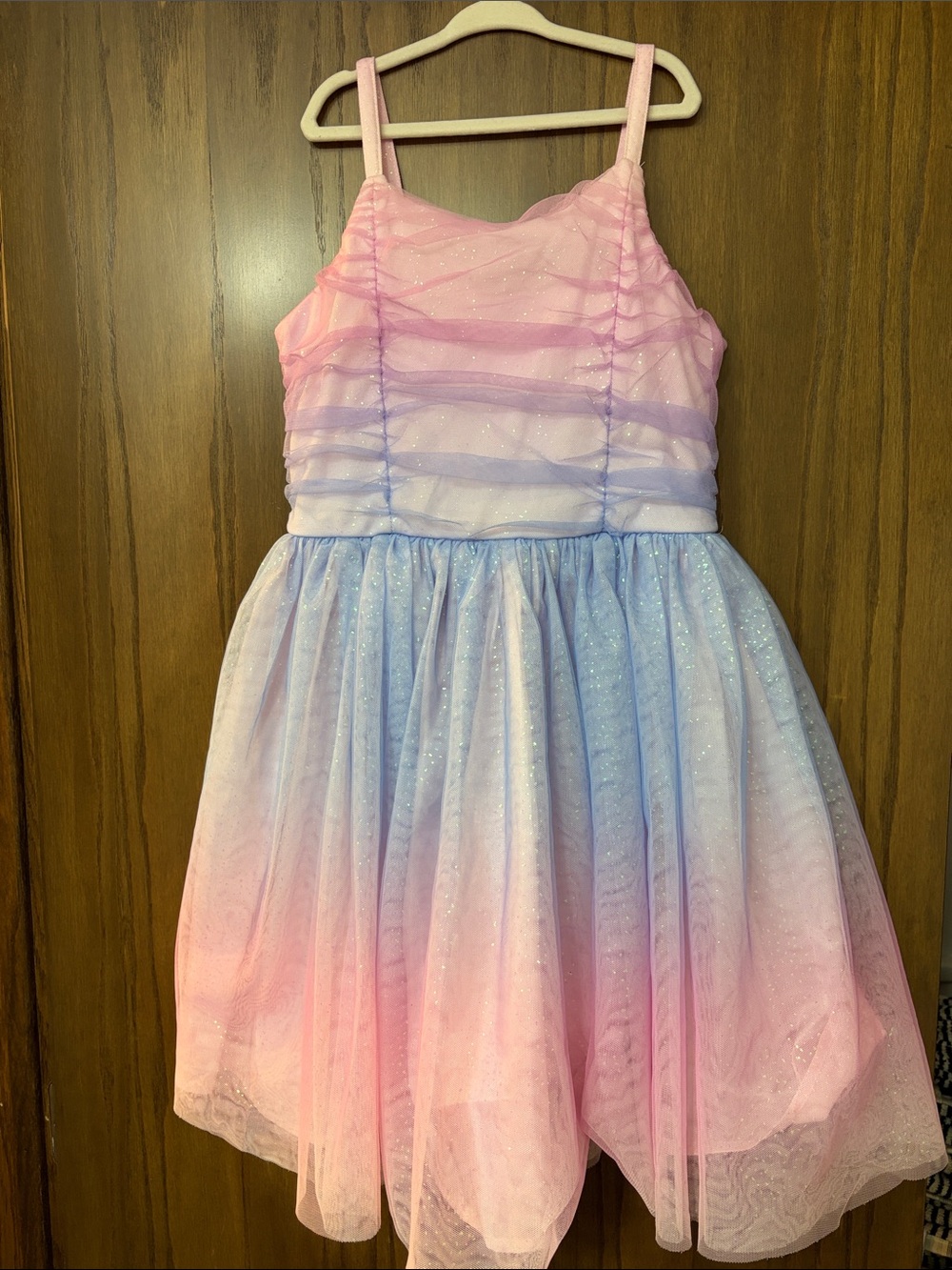 Cat & Jack Pink and Blue Ombre Sparkle Tulle Dress